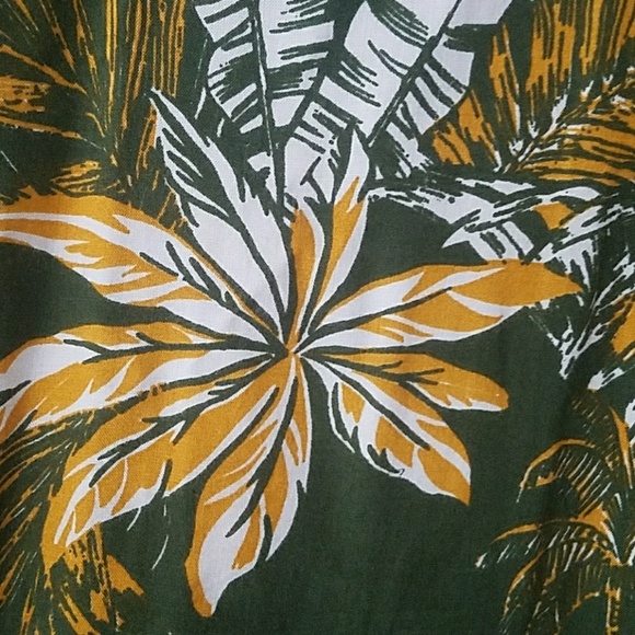 Women’s H&M Green and Yellow Summer Tropical Maxi Dress Size 4 - Picture 6 of 9